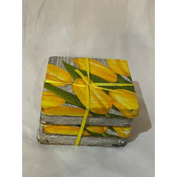 Handmade Tulip Coasters - Picture 1 of 3